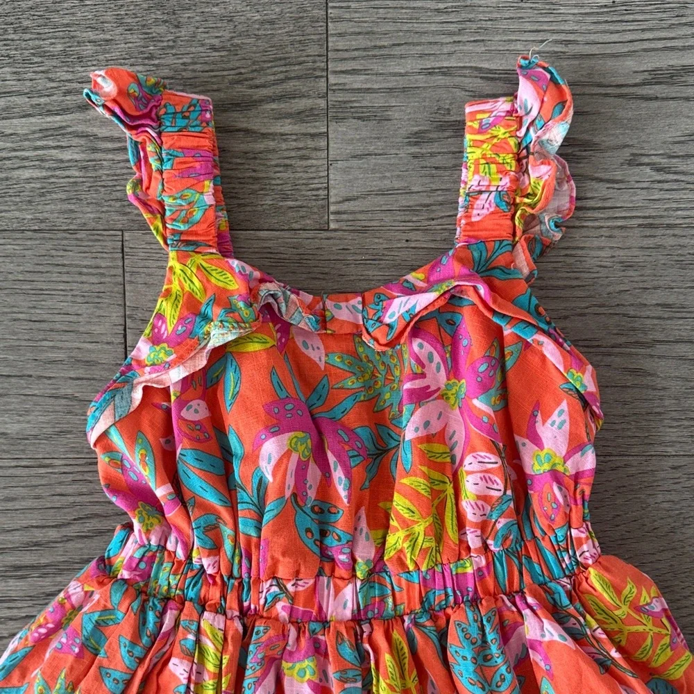 🌼TOMMY BAHAMA🌼 Floral Dress in Orange and Pink, Size 8
